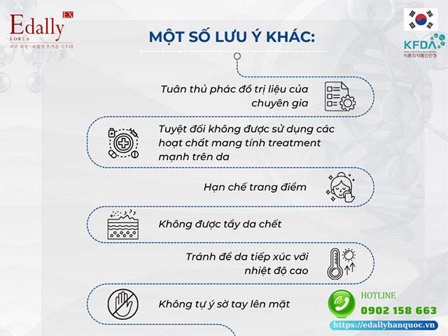 Một số lưu ý khác khi điều trị da xâm lấn để phục hồi làn da khỏe mạnh