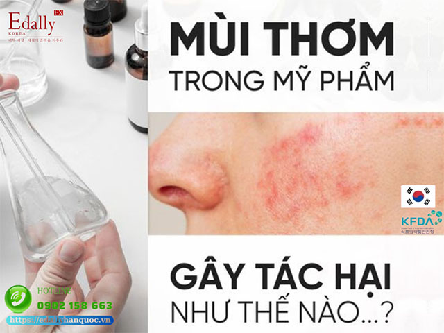 Mùi thơm tổng hợp trong mỹ phẩm chăm sóc da gây tác hại như thế nào?