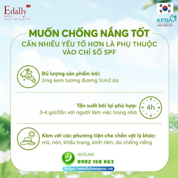 Muốn chống nắng tốt cần nhiều yếu tố hơn là phụ thuộc vào Kem chống nắng có chỉ số SPF cao