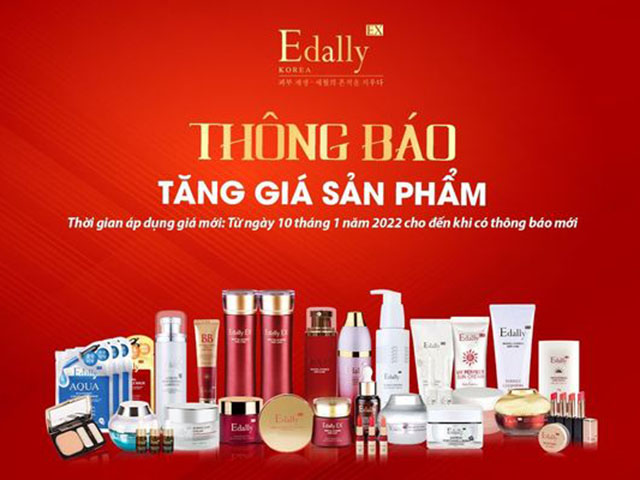 Thông Báo Tăng Giá Sản Phẩm Mỹ Phẩm Hàn Quốc Edally EX & The Nature Book