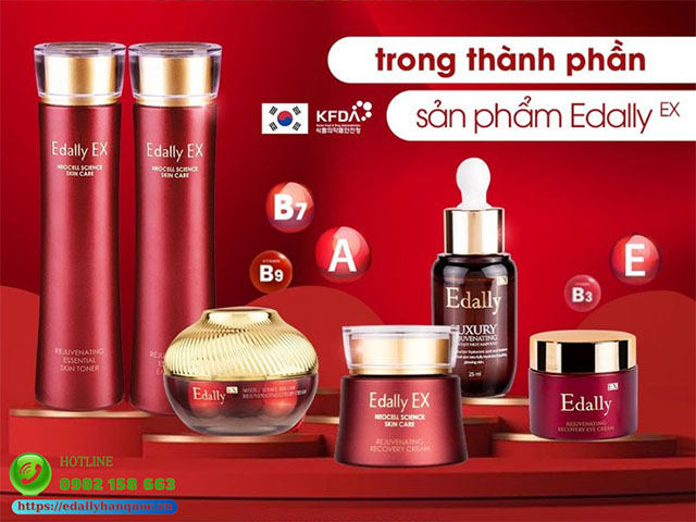 Mỹ phẩm Edally EX Hàn Quốc có sự kết hợp hoàn hảo của Niacinamide và các thành phần chăm sóc da cao cấp