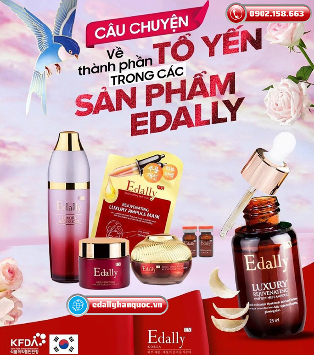 Thành phần Tổ yến trắng trong Mỹ phẩm Hàn Quốc Edally EX