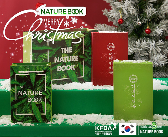 Set quà giáng sinh ấm áp từ Mỹ phẩm thuần chay The Nature Book Hàn Quốc - Hộp quà giáng sinh