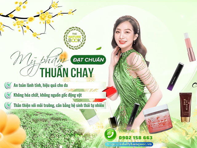 Mỹ phẩm thuần chay Hàn Quốc The Natutre Book cam kết không dùng chất bảo quản, chất tạo mùi hay dầu khoáng trong sản phẩm