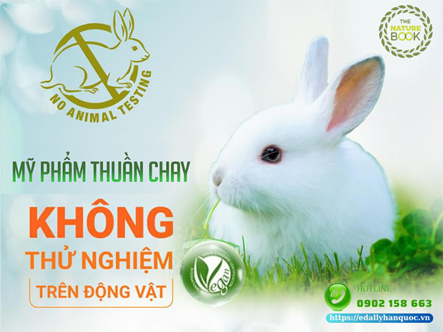 Mỹ phẩm thuần chay là Mỹ phẩm không thử nghiệm trên động vật