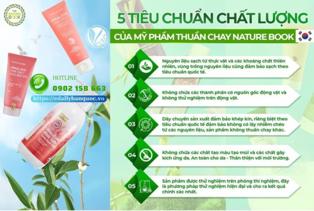 5 tiêu chuẩn chất lượng của Mỹ phẩm thuần chay The Nature Book Hàn Quốc