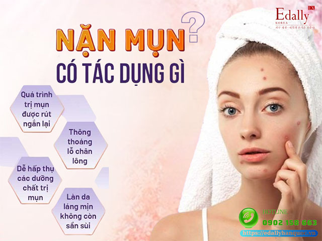 Nặn lấy nhân mụn có tác dụng gì?