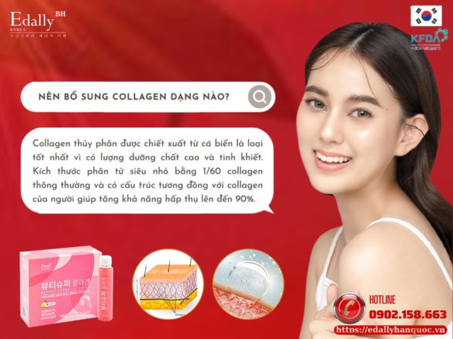 Nên bổ sung collagen đường uống dạng nào?