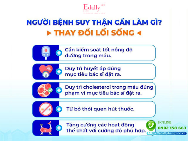 Người bệnh suy thận mạn tính cần thay đổi lối sống để cải thiện bệnh