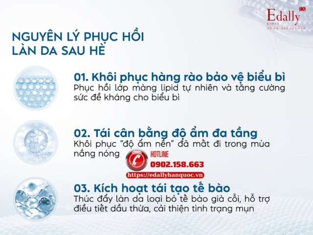 Nguyên tắc phục hồi da sau hè và sau khi đi biển về