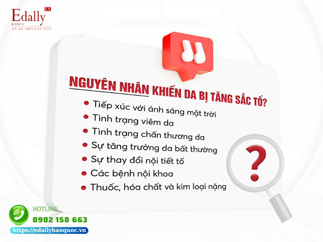 Nguyên nhân khiến da bị tăng sắc tố menalin