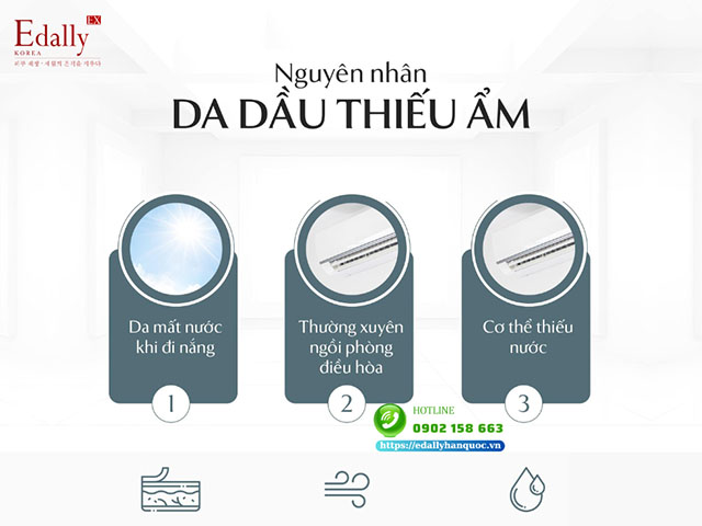 Nguyên nhân gây ra tình trạng da dầu thiếu ẩm