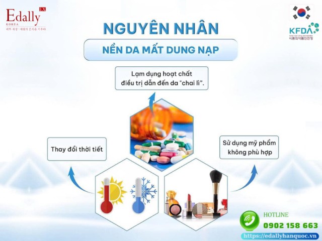 Nguyên nhân gây mụn viêm và nền da mất dung nạp