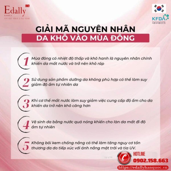 Nguyên nhân khiến da khô nẻ vào mùa đông