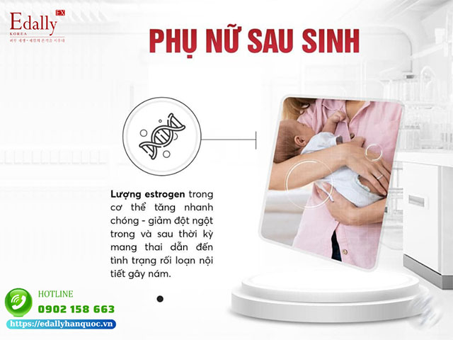 Nguyên nhân gây nám nội tiết do thay đổi nội tiết khi mang thai và sau sinh