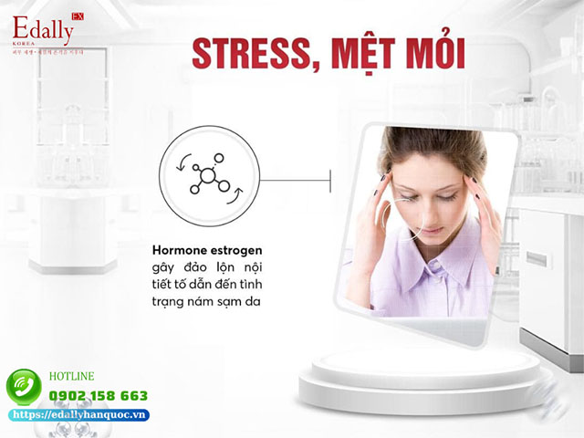 Nguyên nhân gây nám nội tiết do stress, mệt mỏi