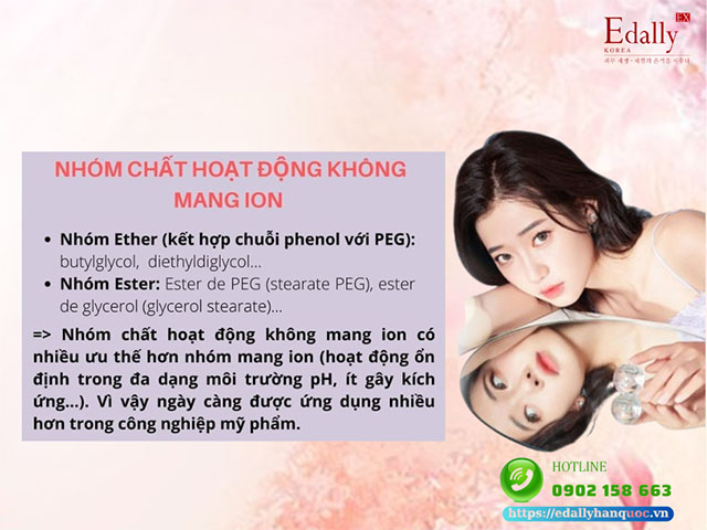 Nhóm chất hoạt động bề mặt không mang ion