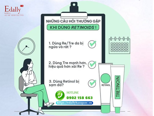 Những câu hỏi thường gặp khi dùng Retinoids