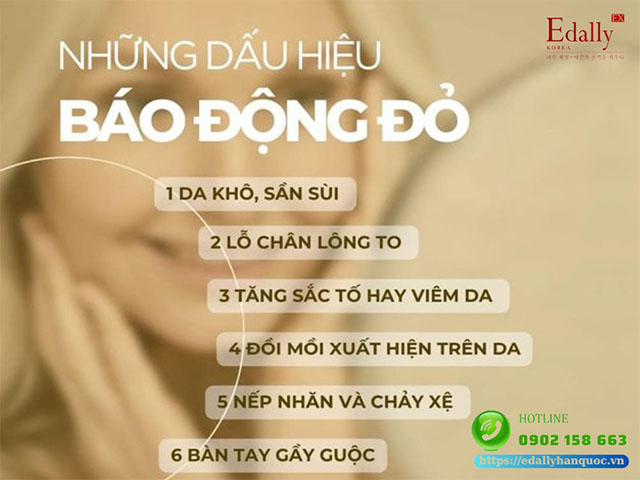 Những dấu hiệu của làn da lão hóa