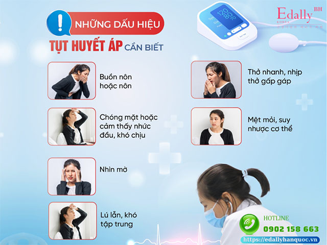 Những dấu hiệu tụt huyết áp cần biết