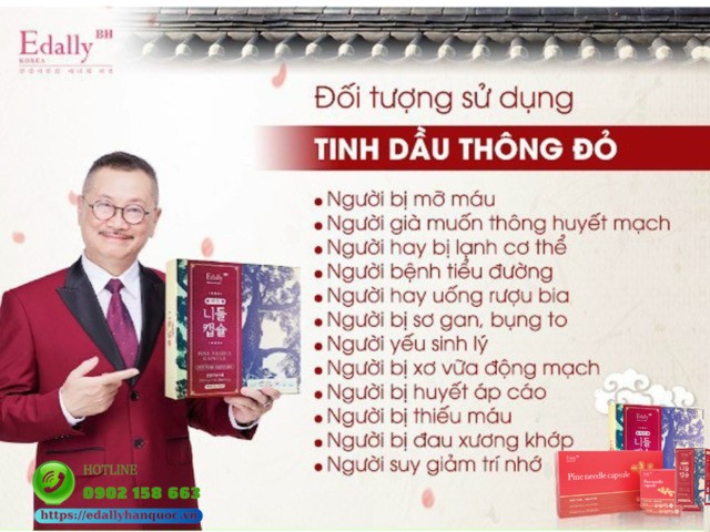 Đối tượng sử dụng Tinh dầu thông đỏ Edally Hàn Quốc