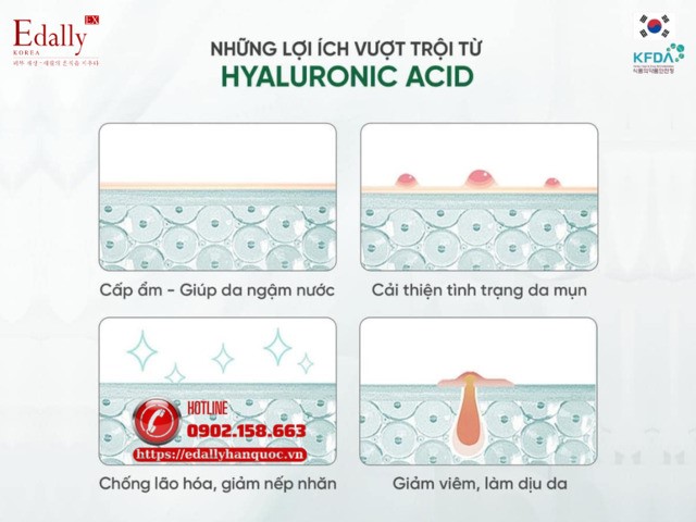 Những lợi ích vượt trội của Hyaluronic Acid (HA) đối với làn da