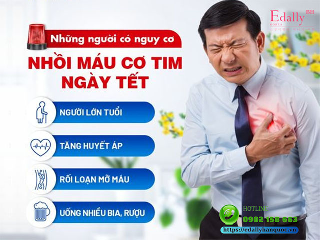 Những người có nguy cơ nhồi máu cơ tim dịp lễ Tết