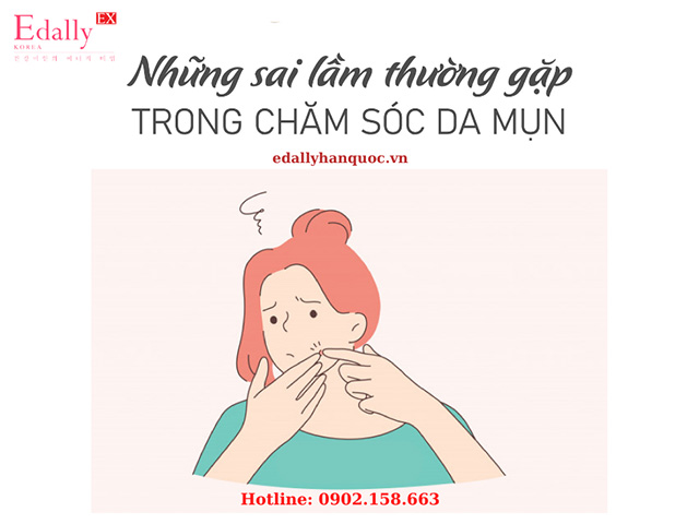 Những sai lầm thường gặp trong chăm sóc da mụn