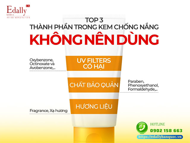 Những thành phần trong kem chống nắng không nên dùng khi chăm sóc da nhạy cảm ngày hè