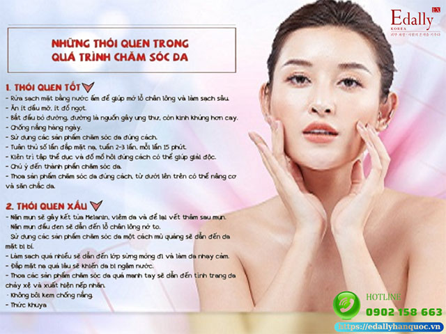 Những thói quen tốt và xấu trong quá trình skincare cơ bản hàng ngày