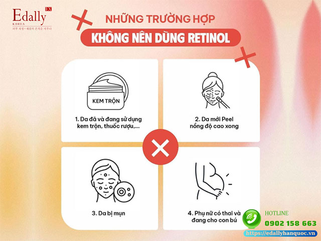 Những trường hợp không nên dùng Retinol