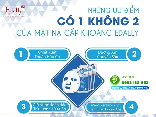 Những ưu điểm có 1 không 2 của Mặt nạ cung cấp khoáng chất Edally EX Hàn Quốc