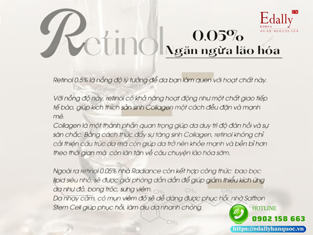 Tác dụng của Retinol 0.5% giúp ngăn ngừa lão hóa da