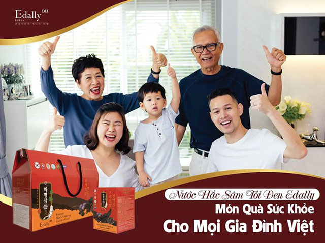 Nước Hắc sâm Tỏi đen Edally Hàn Quốc là món quà sức khỏe phù hợp cho mọi gia đình Việt 