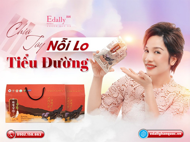 Nước hắc sâm tỏi đen Edally BH Hàn Quốc có tác dụng điều hòa đường huyết, hỗ trợ điều trị bệnh tiểu đường hiệu quả