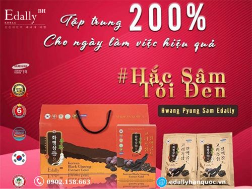 Nước Hắc Sâm Tỏi Đen Hwang Pyung Sam Edally Hàn Quốc - Đánh Tan Lờ Đờ, Mệt Mỏi