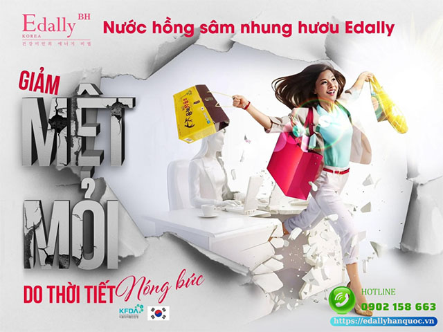 Nước hồng sâm nhung hươu Edally Hwa Pyung Sam - Bí quyết giúp phục hồi cơ thể khi thời tiết nắng nóng