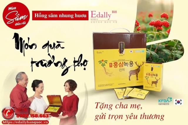 Nước Hồng sâm Nhung hươu Hàn Quốc Edally Hwa Pyung Sam nhập khẩu chính hãng