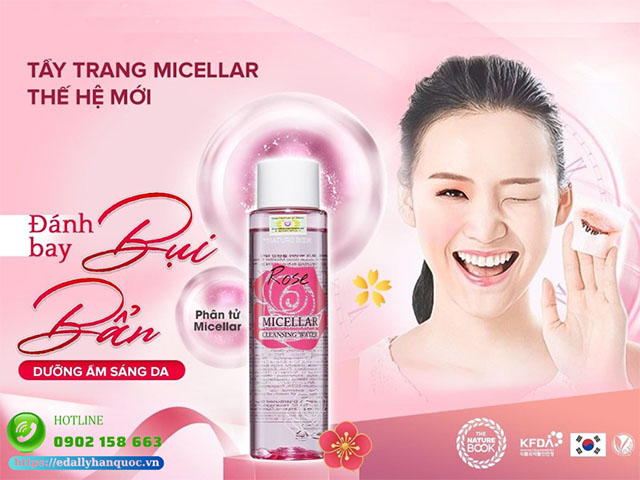 Nước tẩy trang Micellar thế hệ mới The Nature Book Hàn Quốc nhập khẩu chính hãng