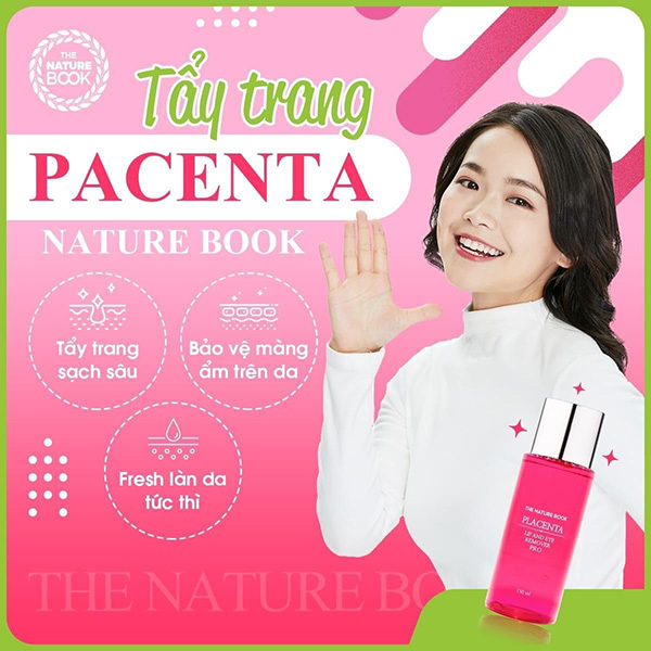 Dầu Tẩy trang làm trẻ hóa làn da Placenta The Nature Book Hàn Quốc nhập khẩu chính hãng