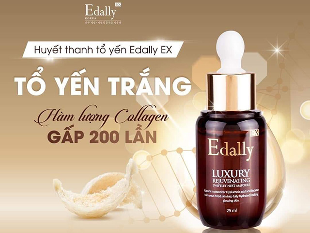 Nước thần Huyết thanh tổ yến Edally EX với lượng collagen gấp 200 lần sữa ong chúa, được coi là thần dược đối với vẻ đẹp của chị em phụ nữ