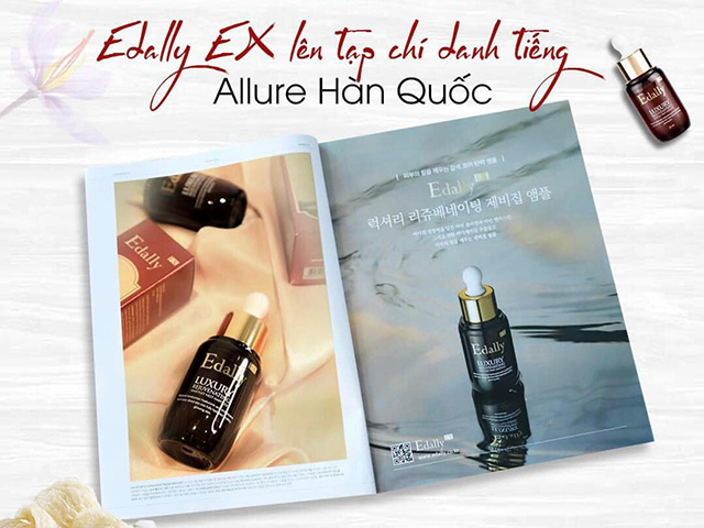Nước thần của làn da - Huyết thanh tổ yến Edally EX tự hào được vinh danh trên Tạp chí danh tiếng Allure Hàn Quốc.