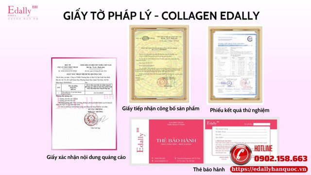Nước uống Beauty Super Collagen Edally được nhập khẩu chính ngạch từ Hàn Quốc với giấy ờ pháp lý rõ ràng