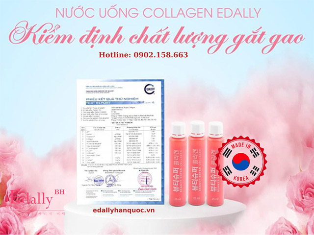 Nước Uống Beauty Super Collagen Edally được kiểm định chất lượng gắt gao