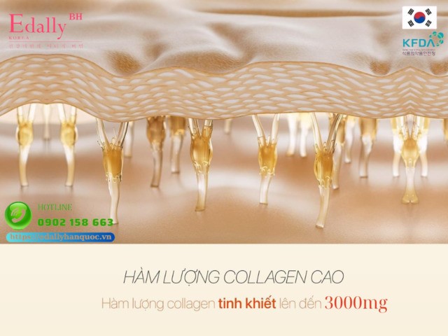 Nước uống Beauty Super Collagen Edally Hàn Quốc có hàm lượng collagen cao