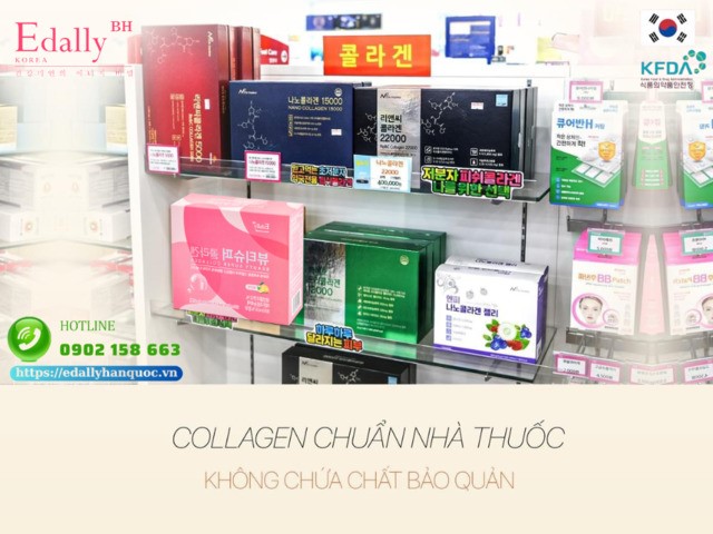 Nước uống Beauty Super Collagen Edally Hàn Quốc là collagen chuẩn nhà thuốc - không chứa chất bảo quản