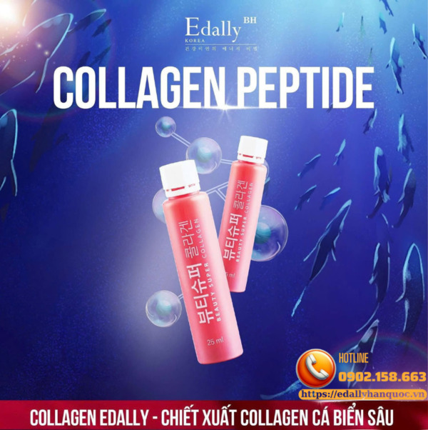 Nước uống Beauty Super Collagen Edally - Collagen peptide chiết xuất từ da cá biển sâu