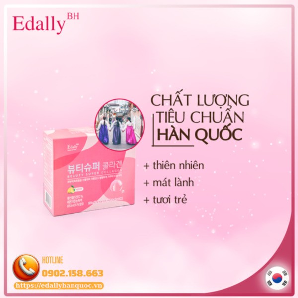 Nước uống Beauty Super Collagen Edally với tiêu chuẩn Hàn Quốc