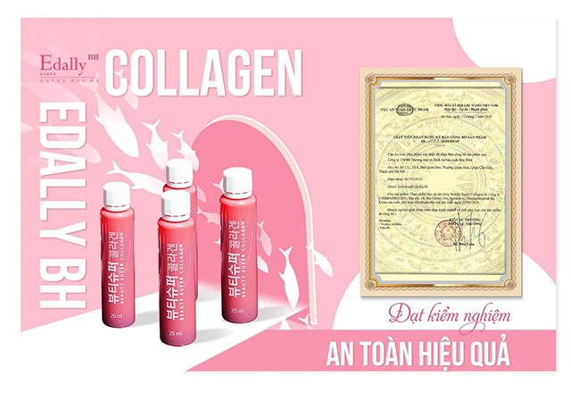 Nước uống Collagen Edally BH được Bộ Y Tế công bố chất lượng