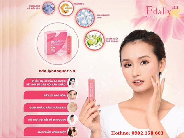 Nước uống Beauty Super Collagen Edally giúp cân bằng nội tiết tố  Estrogen thời kỳ tiền mãn kinh hiệu quả